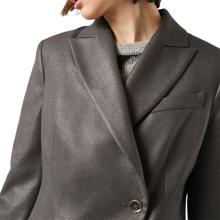 Blazer in twill laminato Penny Black | 2421046103200001